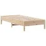Solid pine wood bed frame 90x200 cm by , Beds and slatted bases - Ref: Foro24-842710, Price: 75,69 €, Discount: %