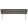 Cabecero de cuero sintético gris 163x23x78/88 cm