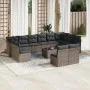 Set sofás de jardín con cojines 13 piezas ratán sintético gris by , Garden sets - Ref: Foro24-3250219, Price: 771,87 €, Disco...