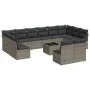 Set sofás de jardín con cojines 13 piezas ratán sintético gris by , Garden sets - Ref: Foro24-3250219, Price: 771,87 €, Disco...