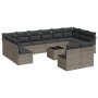 Set sofás de jardín con cojines 13 piezas ratán sintético gris by , Garden sets - Ref: Foro24-3250219, Price: 757,61 €, Disco...