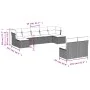 Gartenmöbel-Set 9-teilig mit grauen Polstern aus synthetischem Rattan von , Gartensets - Ref: Foro24-3250109, Preis: 503,30 €...