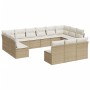 Gartensofagarnitur mit 13-teiligen Kissen aus synthetischem Rattan in Beige. von , Gartensets - Ref: Foro24-3250227, Preis: 8...
