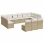 Set sofás de jardín con cojines 13 pzas ratán sintético beige by , Garden sets - Ref: Foro24-3250227, Price: 855,39 €, Discou...