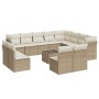 Set sofás de jardín con cojines 13 pzas ratán sintético beige by , Garden sets - Ref: Foro24-3250317, Price: 900,20 €, Discou...