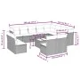 Gartensofa-Set und Kissen, 13-teilig, aus schwarzem Kunststoff-Rattan. von , Gartensets - Ref: Foro24-3250315, Preis: 769,23 ...