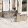 Juego de sofás jardín con cojines beige 10 pzas ratán sintético by , Garden sets - Ref: Foro24-3250128, Price: 570,07 €, Disc...