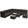 Set sofás de jardín 8 piezas y cojines ratán sintético marrón by , Garden sets - Ref: Foro24-42992, Price: 689,97 €, Discount: %
