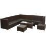 Set sofás de jardín 8 piezas y cojines ratán sintético marrón by , Garden sets - Ref: Foro24-42992, Price: 698,16 €, Discount: %