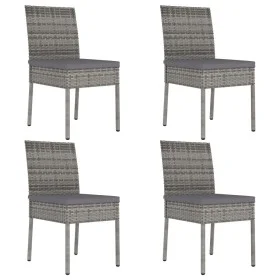 Gartenesszimmerstühle, 4 Stück, graues Kunststoff-Rattan von , Gartenstühle - Ref: Foro24-317169, Preis: 313,33 €, Rabatt: %