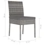 Gartenesszimmerstühle, 4 Stück, graues Kunststoff-Rattan von , Gartenstühle - Ref: Foro24-317169, Preis: 313,33 €, Rabatt: %