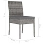 Sillas de comedor de jardín 4 unidades ratán sintético gris by , Garden chairs - Ref: Foro24-317169, Price: 318,96 €, Discoun...
