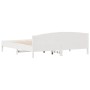 Estructura de cama con cabecero madera de pino blanco 200x200cm de , Camas y somieres - Ref: Foro24-3216189, Precio: 232,96 €