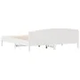 Estructura de cama con cabecero madera de pino blanco 200x200cm de , Camas y somieres - Ref: Foro24-3216189, Precio: 230,11 €...