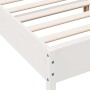 Bettgestell aus weißem Kiefernholz mit Kopfteil 200 x 200 cm von , Betten und Lattenroste - Ref: Foro24-3216189, Preis: 233,0...