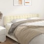 Cabecero de cuero sintético color crema 183x23x78/88 cm