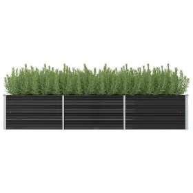 Arriate de acero galvanizado gris antracita 240x80x45 cm de vidaXL, Maceteros y jardineras - Ref: Foro24-45727, Precio: 76,67...