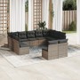 Set de sofás de jardín 11 pzas y cojines ratán sintético gris by , Garden sets - Ref: Foro24-3250189, Price: 591,17 €, Discou...