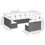 Set de sofás de jardín 11 pzas y cojines ratán sintético gris by , Garden sets - Ref: Foro24-3250189, Price: 621,07 €, Discou...