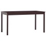 7-teiliges Ess-Set aus dunkelbraunem Kiefernholz von vidaXL, Möbelsets für Küchen und Esszimmer - Ref: Foro24-283377, Preis: ...
