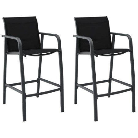 Hohe Gartenstühle 2 Einheiten Textilene schwarz von , Gartenstühle - Ref: Foro24-48116, Preis: 179,36 €, Rabatt: %