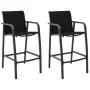 Sillas altas de jardín 2 unidades textilene negro de , Sillas de jardín - Ref: Foro24-48116, Precio: 176,38 €, Descuento: %