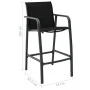 Garden high chairs 2 units black textilene by , Garden chairs - Ref: Foro24-48116, Price: 180,06 €, Discount: %
