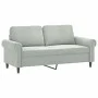 Two-piece light gray velvet sofa set with cushions by , Sofas - Ref: Foro24-3202230, Price: 463,93 €, Discount: %