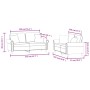 Sofagarnitur mit 2 Stück hellgrauen Samtkissen von , Sofas - Ref: Foro24-3202230, Preis: 514,87 €, Rabatt: %
