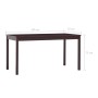 7-teiliges Ess-Set aus dunkelbraunem Kiefernholz von vidaXL, Möbelsets für Küchen und Esszimmer - Ref: Foro24-283377, Preis: ...