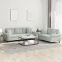 Sofagarnitur mit 2 Stück hellgrauen Samtkissen von , Sofas - Ref: Foro24-3202270, Preis: 560,84 €, Rabatt: %