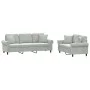 Two-piece light gray velvet sofa set with cushions by , Sofas - Ref: Foro24-3202270, Price: 560,84 €, Discount: %
