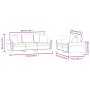 Sofagarnitur mit 2 Stück hellgrauen Samtkissen von , Sofas - Ref: Foro24-3202270, Preis: 570,30 €, Rabatt: %