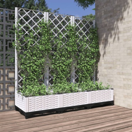 Pflanzgefäß mit weißem PP-Gitter 120x40x121,5 cm von , Töpfe und Pflanzgefäße - Ref: Foro24-153283, Preis: 101,88 €, Rabatt: %