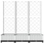 White PP planter with trellis 120x40x121.5 cm by , Pots and planters - Ref: Foro24-153283, Price: 89,37 €, Discount: %