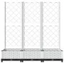 White PP planter with trellis 120x40x121.5 cm by , Pots and planters - Ref: Foro24-153283, Price: 88,03 €, Discount: %