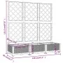 White PP planter with trellis 120x40x121.5 cm by , Pots and planters - Ref: Foro24-153283, Price: 88,03 €, Discount: %