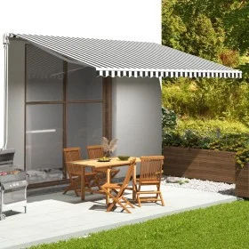 Spare fabric for anthracite gray and white 5x3 m awning by , Awnings - Ref: Foro24-311991, Price: 62,18 €, Discount: %