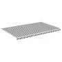 Spare fabric for anthracite gray and white 5x3 m awning by , Awnings - Ref: Foro24-311991, Price: 62,18 €, Discount: %