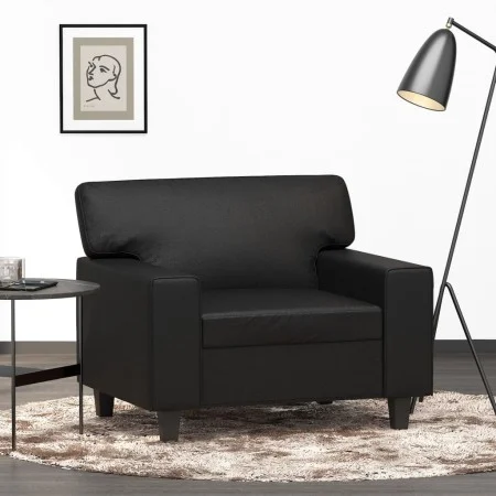 Sillón cuero sintético negro 60 cm de , Sofás - Ref: Foro24-359407, Precio: 160,94 €, Descuento: %