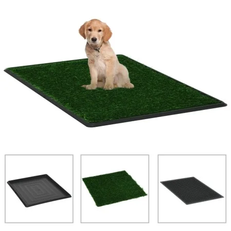 Pet toilet with green artificial grass tray 64x51x3 cm by vidaXL, Pet Underpads - Ref: Foro24-170768, Price: 35,79 €, Discoun...