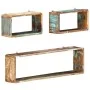 Set of 3 wall cube shelves made of solid recycled wood by , Shelves and shelves - Ref: Foro24-285845, Price: 84,83 €, Discoun...