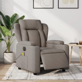 Reclining electric massage armchair in gray taupe fabric by , Armchairs - Ref: Foro24-3204478, Price: 296,58 €, Discount: %