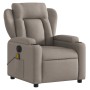 Sillón reclinable de masaje eléctrico tela gris taupe de , Sillones - Ref: Foro24-3204478, Precio: 296,58 €, Descuento: %