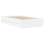 Weißes Holzwerkstoffbett mit Schubladen 190x190 cm von , Betten und Lattenroste - Ref: Foro24-3207322, Preis: 132,91 €, Rabat...