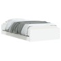 White engineered wood bed with drawers 75x190 cm by , Beds and slatted bases - Ref: Foro24-3207329, Price: 129,05 €, Discount: %