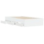 White engineered wood bed with drawers 75x190 cm by , Beds and slatted bases - Ref: Foro24-3207329, Price: 129,05 €, Discount: %