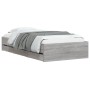 Sonoma gray engineered wood bed with drawers 75x190 cm by , Beds and slatted bases - Ref: Foro24-3207334, Price: 128,02 €, Di...