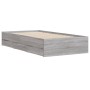 Sonoma gray engineered wood bed with drawers 75x190 cm by , Beds and slatted bases - Ref: Foro24-3207334, Price: 128,02 €, Di...