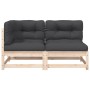 2-seater garden sofa with solid pine wood cushions by , Modular outdoor sofas - Ref: Foro24-838117, Price: 185,02 €, Discount: %